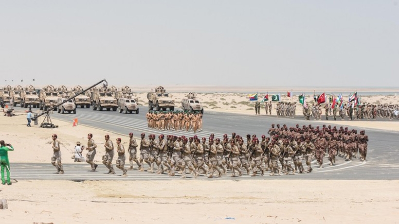 Một cuộc tập trận quân sự quốc tế tại Jubail, Saudi Arabia, ngày 14/4/2018. Ảnh: Tân Hoa Xã/Global Look Press