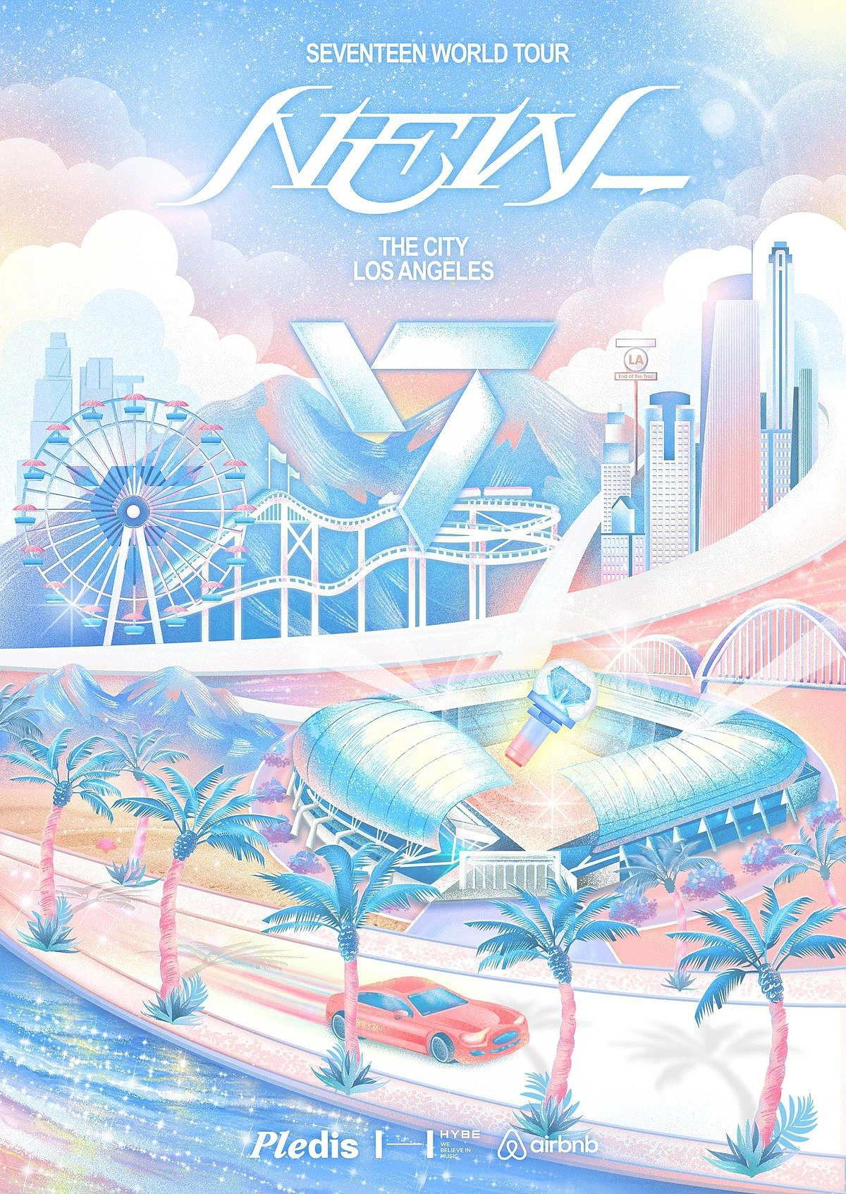 Áp phích quảng cáo cho "Seventeen The City LA" do Pledis Entertainment cung cấp. (Ảnh: Yonhap)