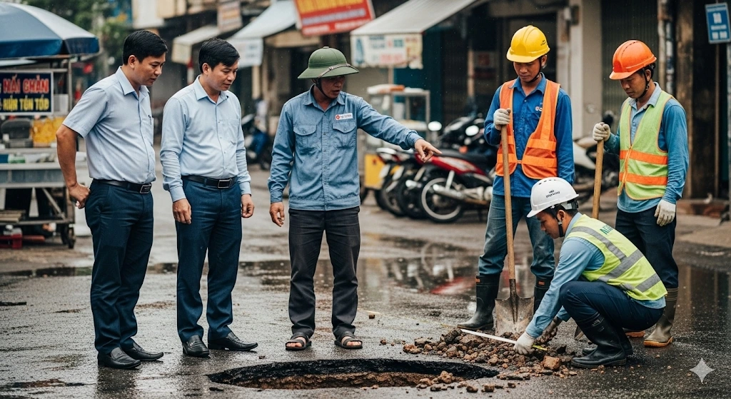 Sự nghiêm khắc trong xử lý để ràng buộc trách nhiệm của đơn vị thi công mới là yếu tố quyết định để đảm bảo chất lượng và an toàn cho từng công trình (Ảnh minh họa - Gemini AI)