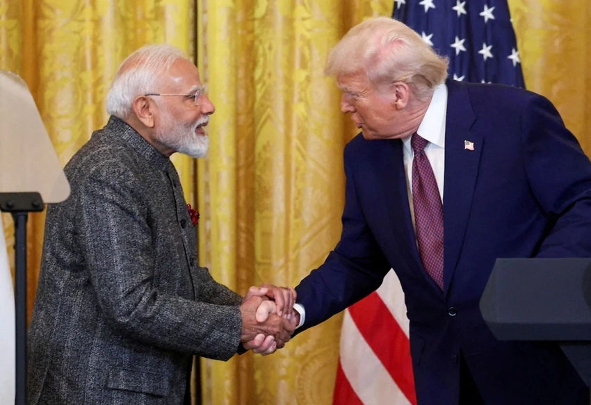 Thủ tướng Ấn Độ Narendra Modi và Tổng thống Mỹ Donald Trump. Ảnh Reuters