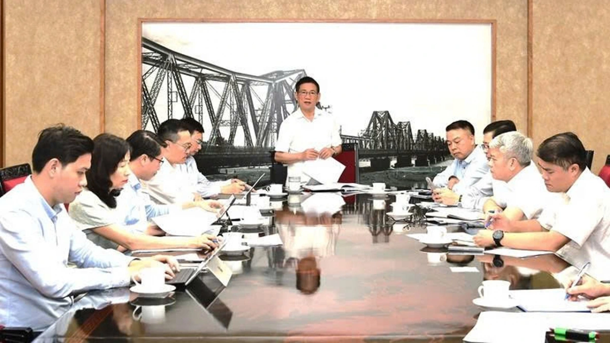 Phó Thủ tướng Chính phủ Hồ Đức Phớc chủ trì cuộc họp với Ngân hàng Nhà nước Việt Nam và các bộ, ngành về điều hành chính sách tiền tệ, quản lý thị trường vàng - Ảnh: VGP/Trần Mạnh