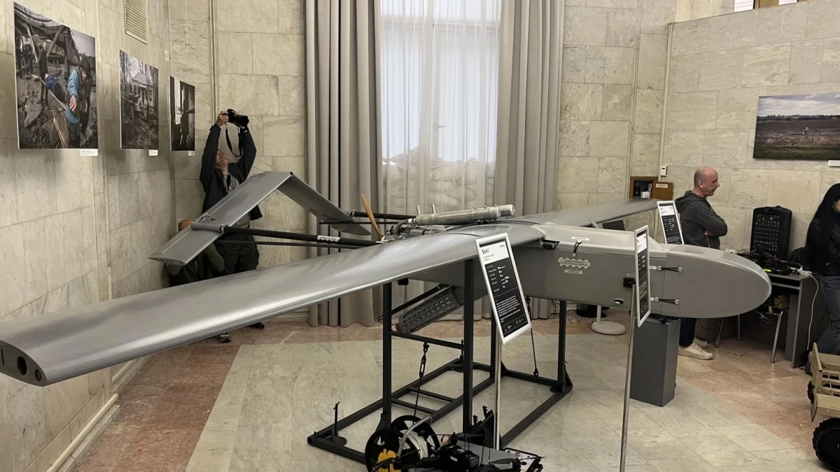 UAV tầm xa FP-1 của Ukraine. Ảnh: Mezha Media
