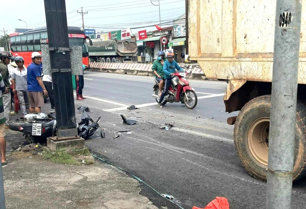 Hiện trường vụ tai nạn.