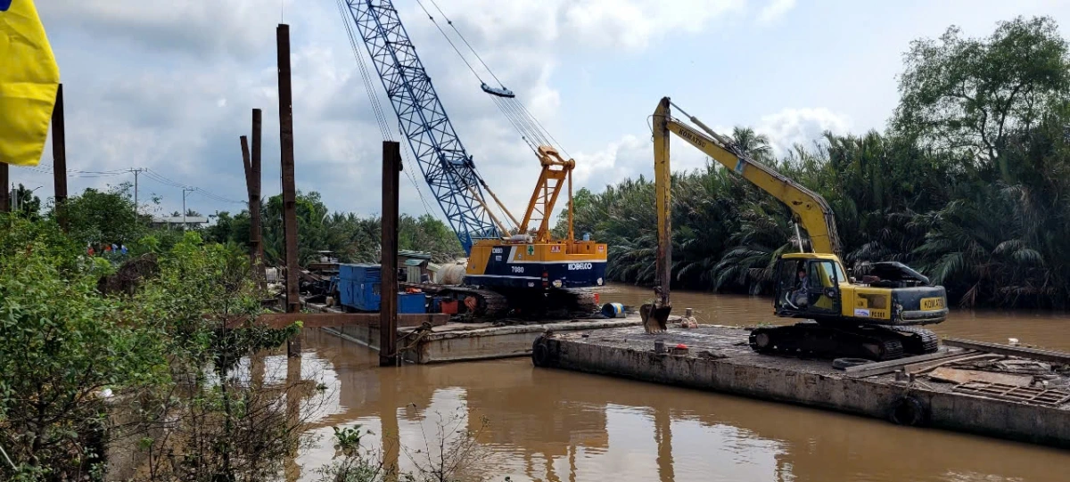 Đơn vi thi công dự án Đường giao thông 2 bên bờ sông Bảo Định