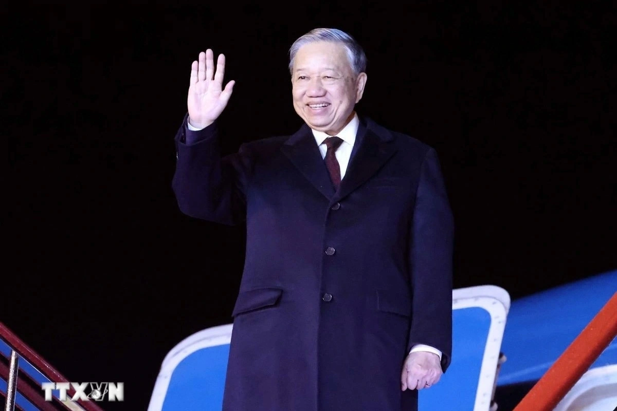 In the early hours of October 11, General Secretary To Lam leaves Pyongyang, successfully concluding his state visit to the DPRK where he also attends the 80th anniversary celebration of the founding of the Workers’ Party of Korea. (Photo: VNA)
