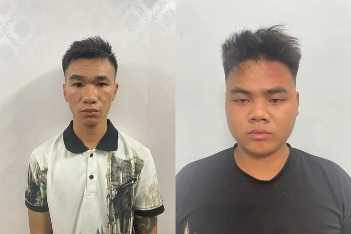 Hai nghi phạm Phạm Đức Nghĩa và Vũ Mạnh Trường bị bắt giữ sau 2 giờ gây án