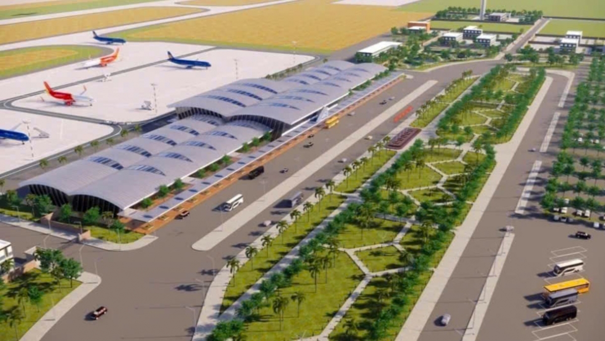 Phối cảnh hạng mục hàng không dân dụng sân bay Phan Thiết thuộc dự án Đầu tư xây dựng sân bay Phan Thiết