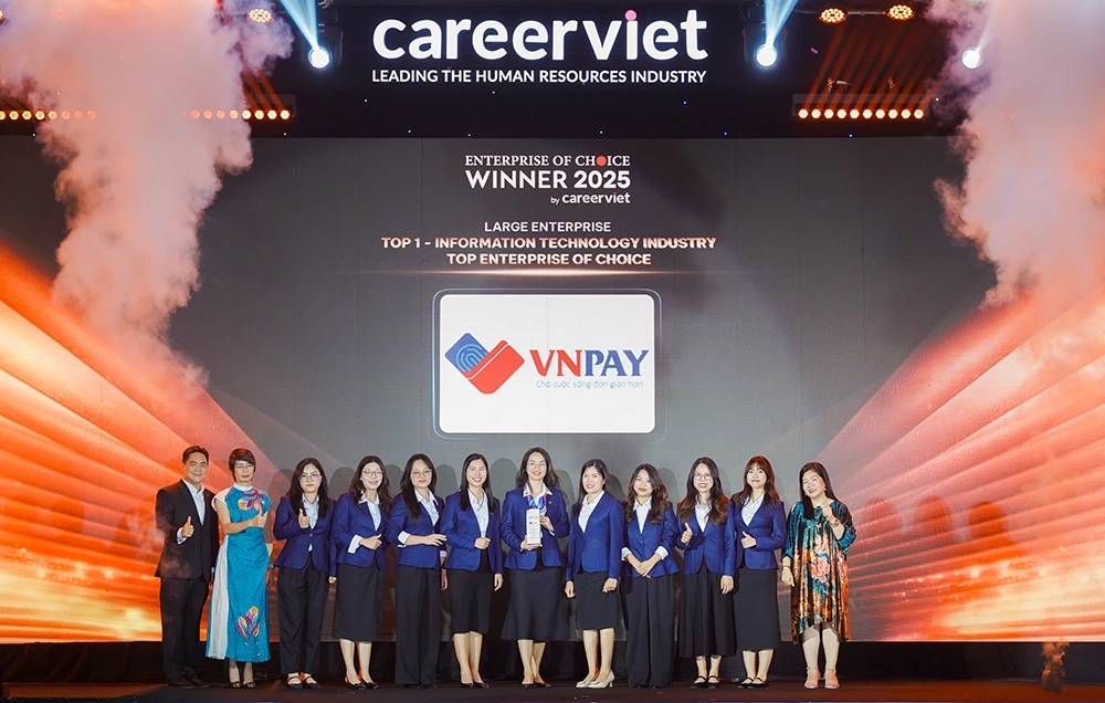 Hình ảnh đại diện VNPAY tại Lễ vinh danh “Doanh nghiệp được yêu thích 2025”.