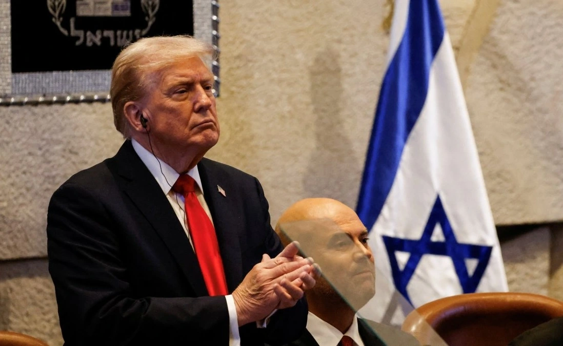 Tổng thống Mỹ Trump tại Quốc hội Israel. Ảnh: Reuters.