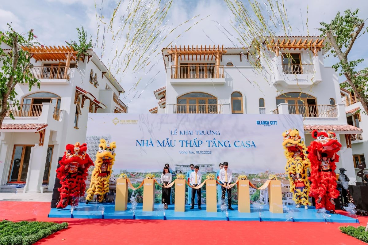 Lễ khai trương nhà mẫu thấp tầng Casa diễn ra sáng ngày 18/10 (Ảnh: Minh Khánh)