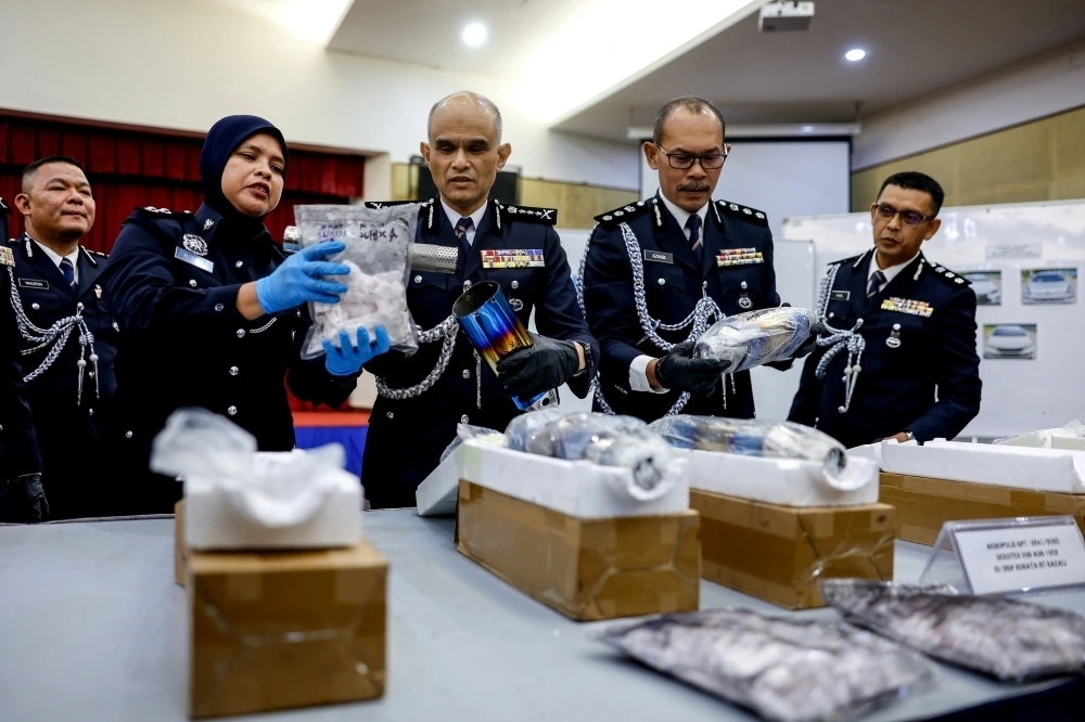 Cảnh sát Malaysia tại buổi họp báo ngày 2/10. Nguồn: Bernama