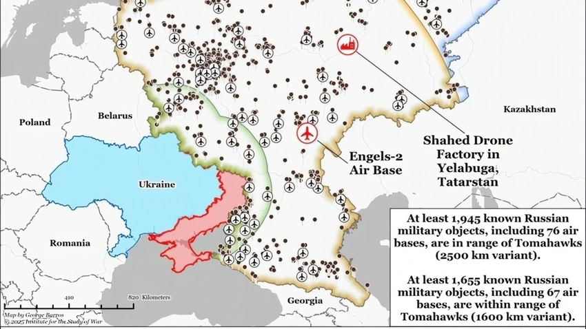 Bản đồ của Viện nghiên cứu chiến tranh (ISW)