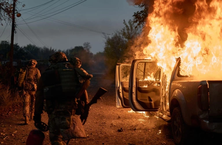 Binh sỹ Ukraine tại Kostiantynivka. Ảnh: Getty