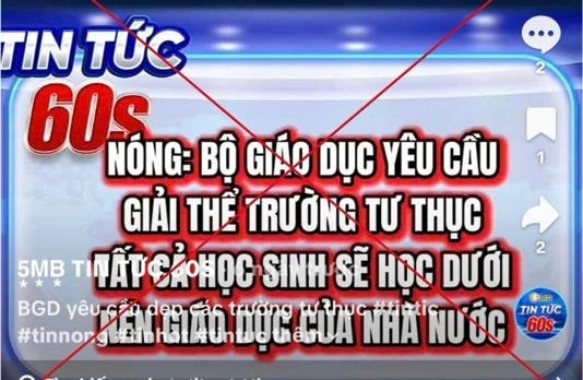 Bộ GD-ĐT khẳng định đây là những thông tin hoàn toàn sai sự thật, bịa đặt và xuyên tạc
