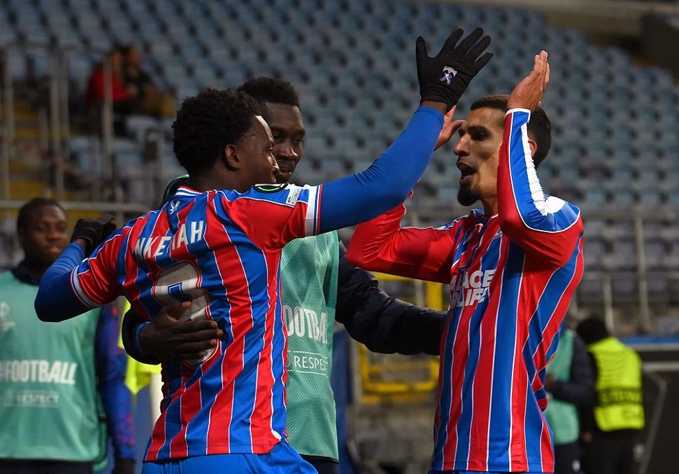 Niềm vui chiến thắng của Crystal Palace. (Ảnh: UEFA). 