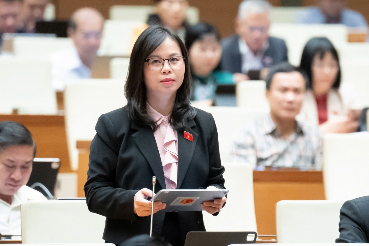 Đại biểu Chu Thị Hồng Thái, đoàn Lạng Sơn (Ảnh: Quốc hội)