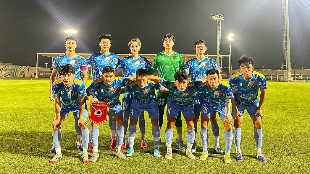 Đội hình xuất phát của U23 Việt Nam.
