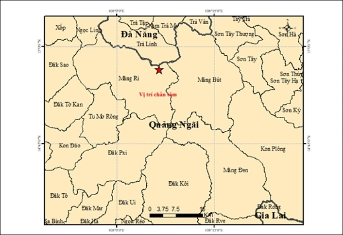 Bản đồ chấn tâm động đất
