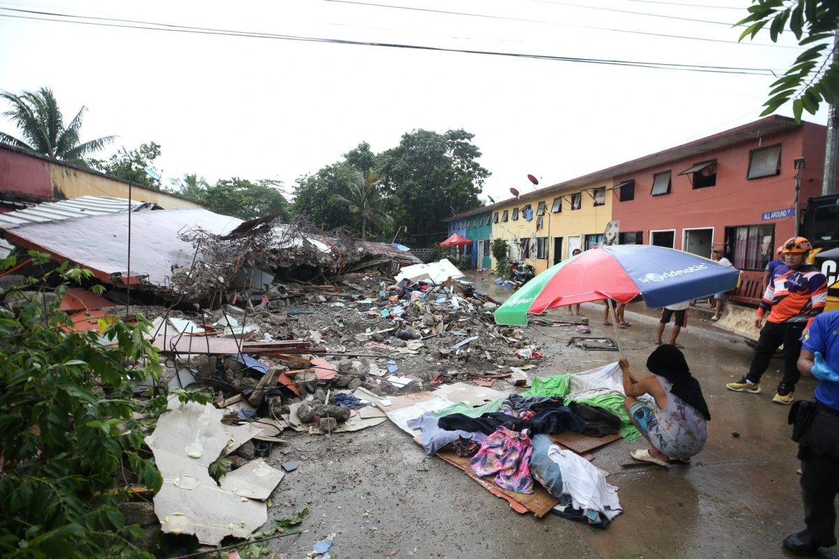 Hư hại sau trận động đất tại Cebu. Ảnh: Sugo News