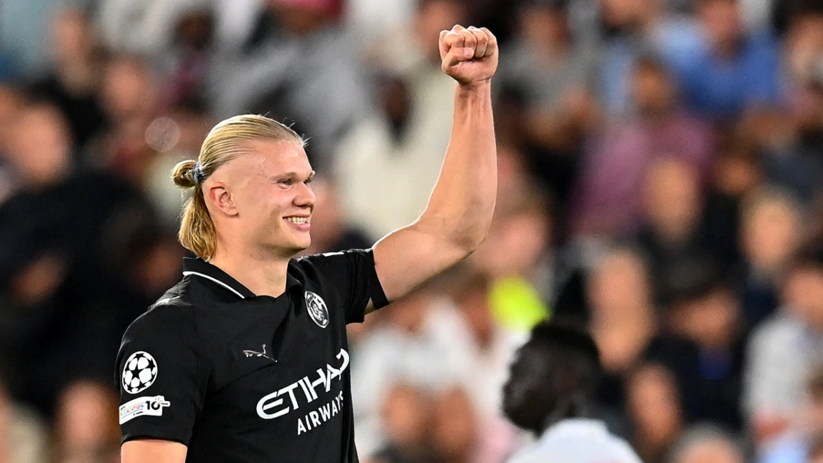 Haaland ghi cú đúp bàn thắng nhưng chưa thể giúp Man City giành chiến thắng (Ảnh: Reuters)