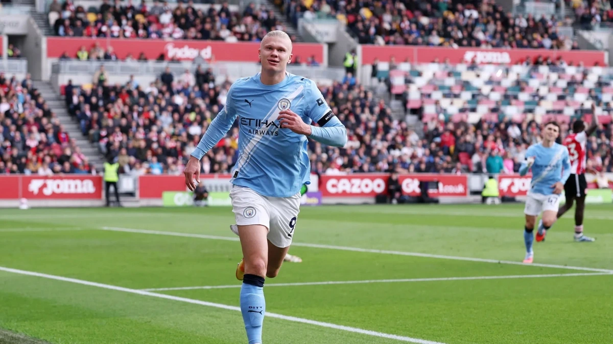 Bàn thắng của Haaland là khác biệt của hiệp 1. (Ảnh: Premier League). 