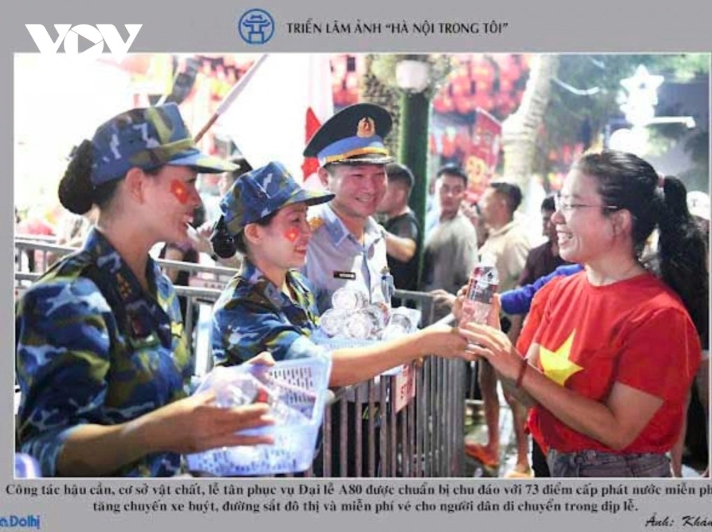 A photo captures beautiful moments taken on the occasion of the 80th anniversary of the August Revolution and National Day.