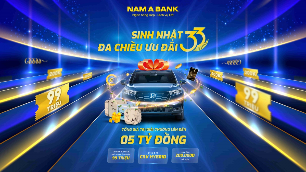 KH nhận hàng loạt ưu đãi nhân dịp kỷ niệm 33 năm thành lập Nam A Bank