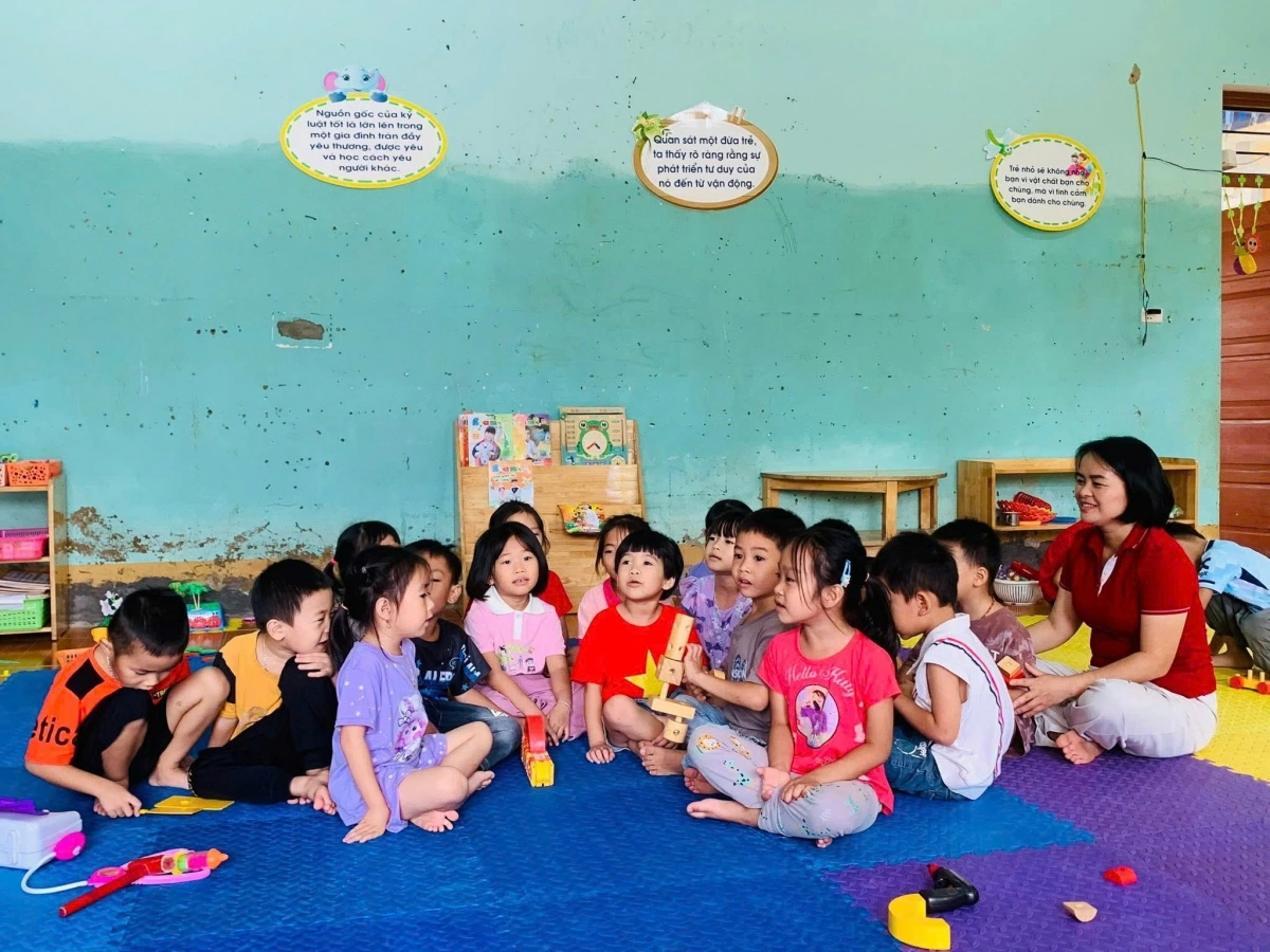 Học sinh Thái Nguyên quay lại lớp, ổn định học tập sau ảnh hưởng của đợt mưa lũ lịch sử - Ảnh: Mai Duy Đức