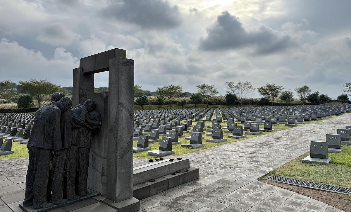 Nghĩa trang những người thiệt mạng trong Khởi nghĩa Jeju, Công viên Hòa bình Jeju, rừng Saryeoni. (Ảnh: Korea Times)