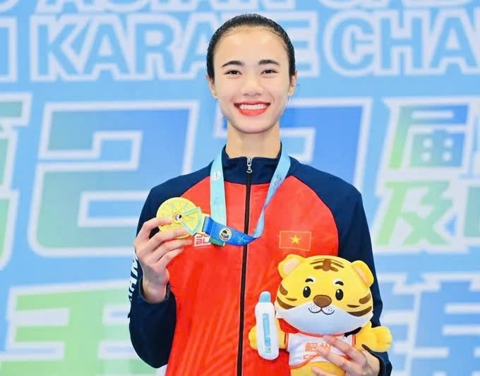 Nguyen Thi Dieu Ly set to compete in the women’s 61kg at the world championships qualification tournament. (Photo: Asian Karate Federation)