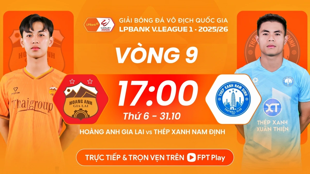 HAGL tiếp đón Nam Định trên sân nhà vào lúc 17h ngày 31/10.