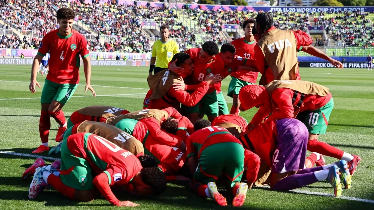 U20 Morocco lần đầu tiên trong lịch sử lọt vào trận chung kết U20 World Cup. (Ảnh: FIFA)