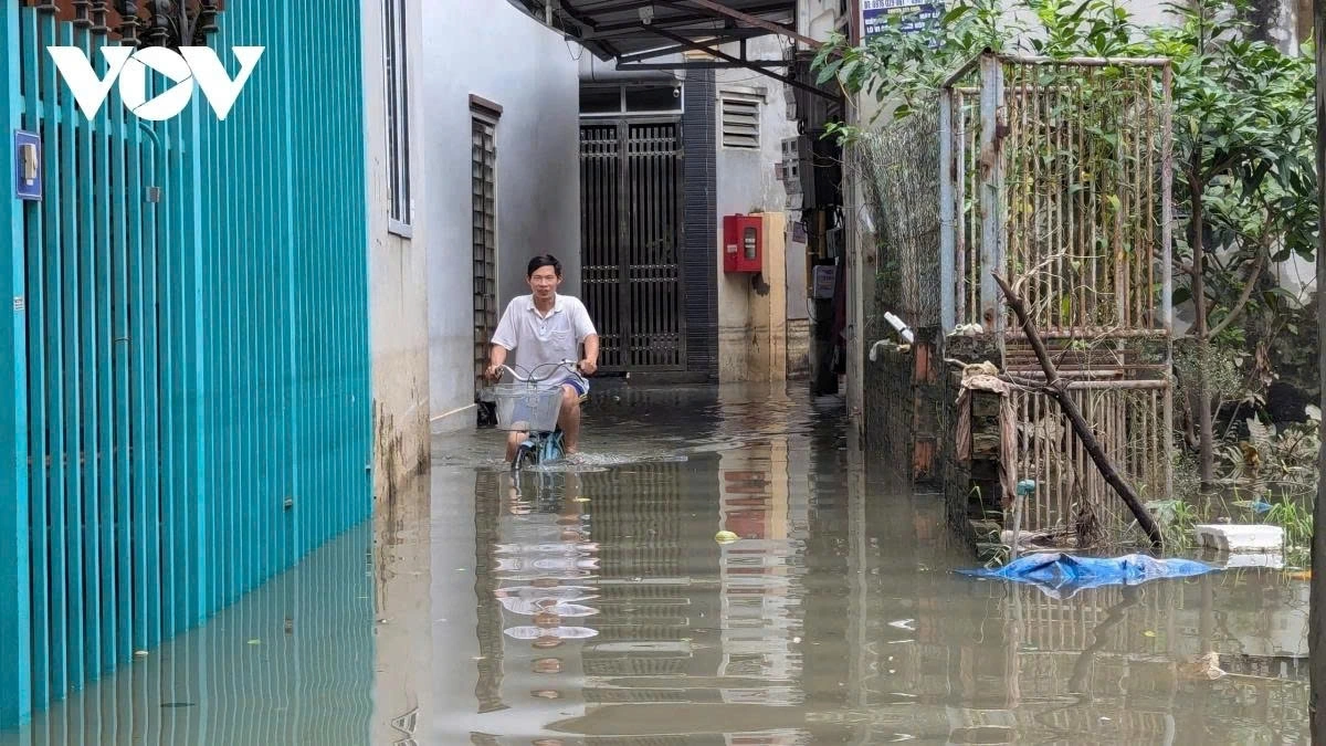 Liên tiếp hứng chịu 2 cơn bão số 10 và 11, (tổ dân phố số 2, làng Miêu Nha, phường Xuân Phương, Hà Nội) phải trải qua hàng chục ngày chìm sâu trong biển nước