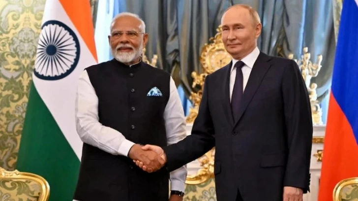 Tổng thống Nga Vladimir Putin và Thủ tướng Ấn Độ Narendra Modi. Nguồn: AP