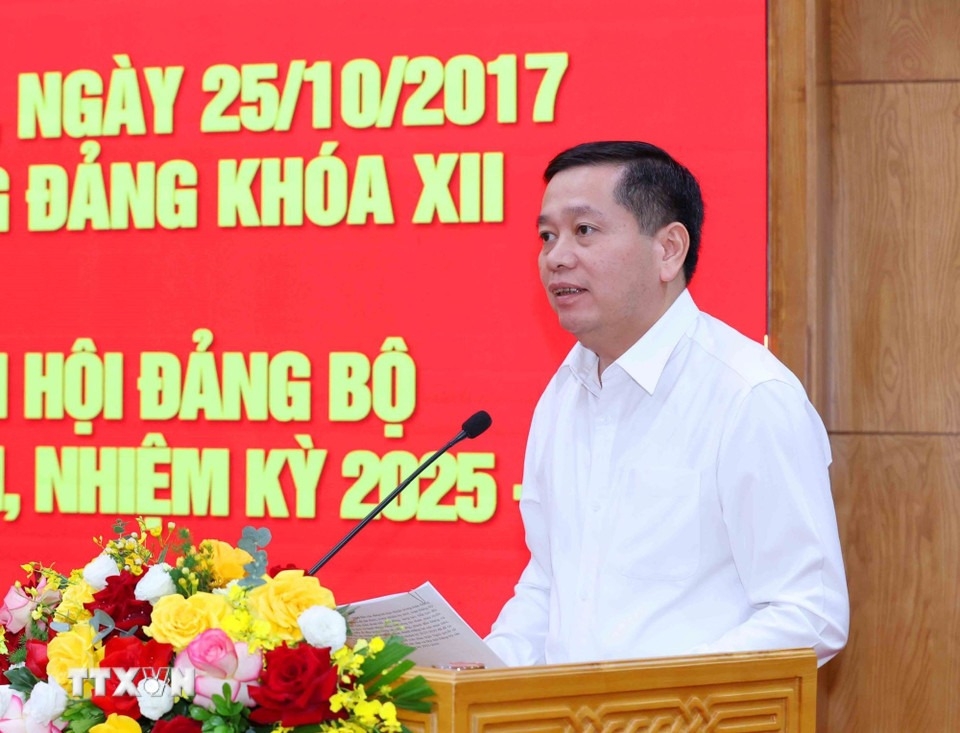 Ủy viên dự khuyết Ban Chấp hành Trung ương Đảng, Phó Bí thư Thường trực Đảng ủy các cơ quan Đảng Trung ương Nguyễn Long Hải cho biết, sau 8 năm triển khai thực hiện Nghị quyết 18, các cơ quan, đơn vị, tổ chức đảng trong Đảng bộ các cơ quan Đảng Trung ương đã đi vào vận hành ổn định. Ảnh TTXVN