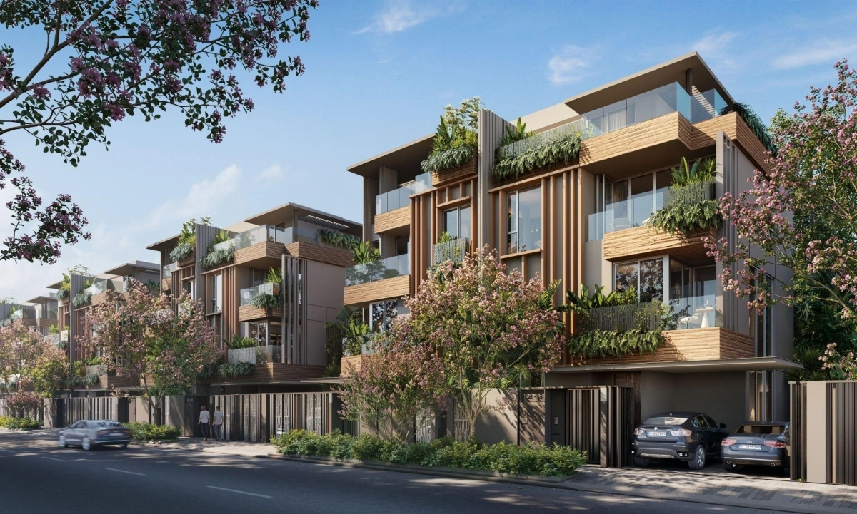 Twin Villa, biểu tượng cho sự giao thoa kết nối và riêng tư, giữa nghệ thuật kiến trúc độc đáo và trải nghiệm cộng đồng đẳng cấp, kiến tạo chuẩn sống mới tại The Fullton Edition. Ảnh: CapitaLand. 