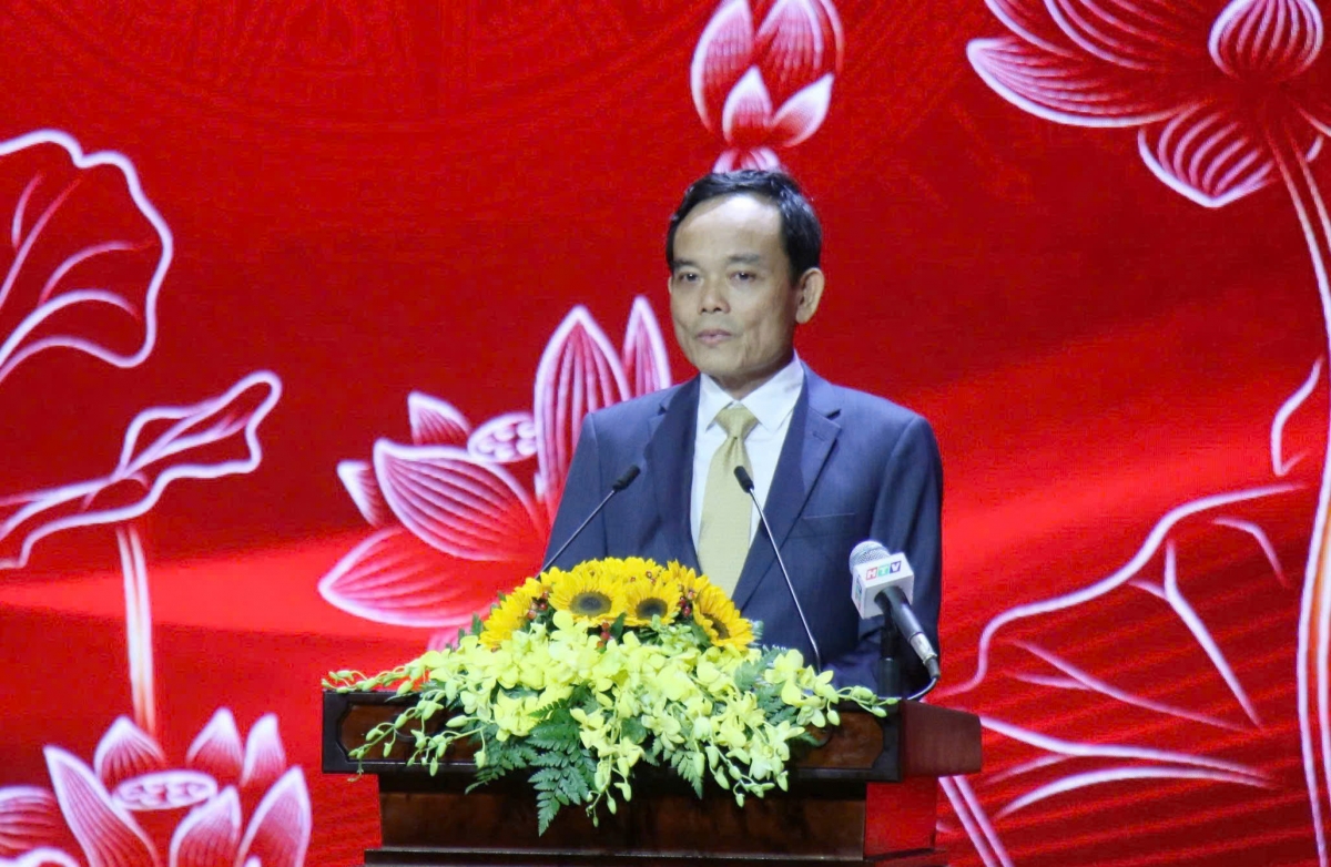 Ông Trần Lưu Quang, Bí thư Thành uỷ TP.HCM phát biểu tại hội nghị 