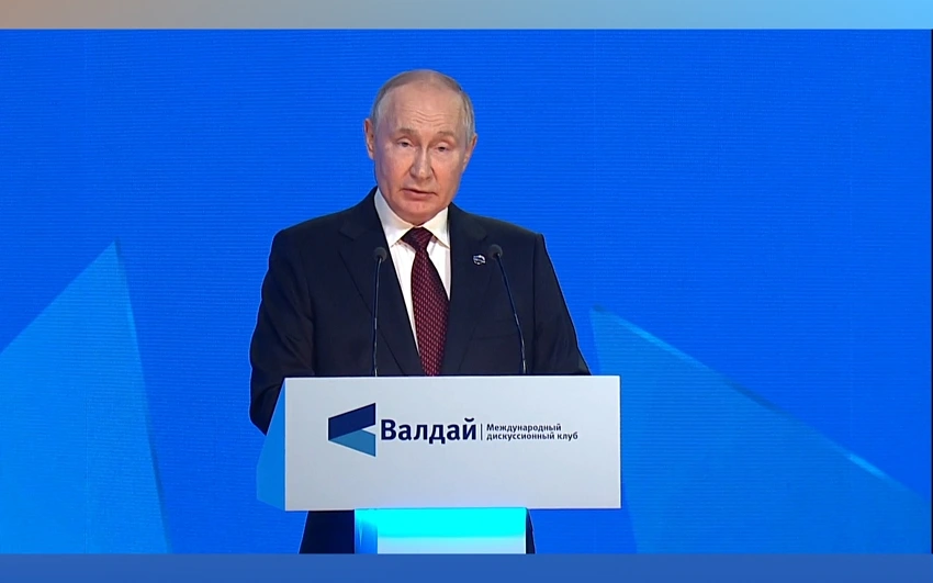 Tổng thống Nga Vladimir Putin phát biểu tại Câu lạc bộ Thảo luận quốc tế Valdai