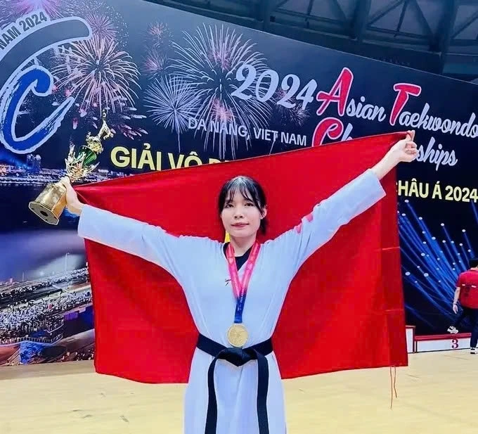 Asian champion Bac Thi Khiem set to compete at 2025 World Taekwondo Championships with Vietnam team (Image source: sggp.org.vn)