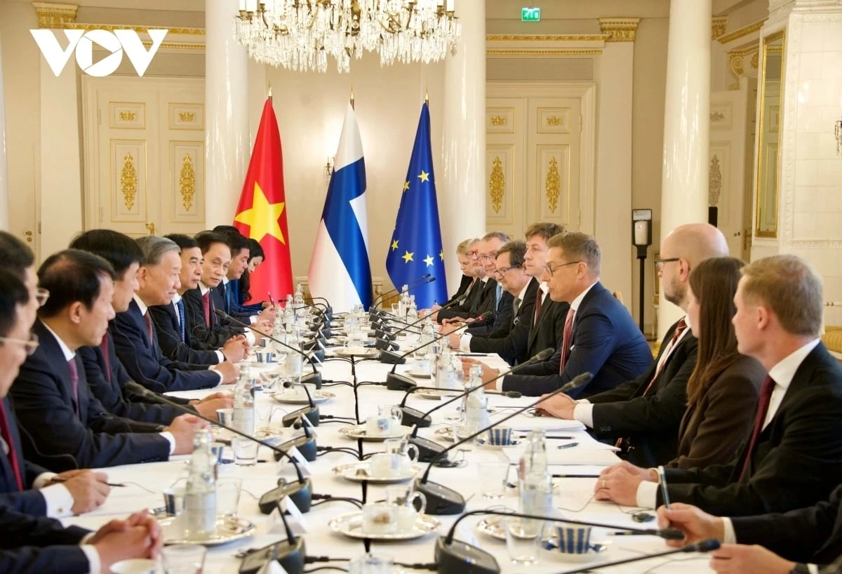 Tổng Bí thư Tô Lâm hội đàm với Tổng thống Phần Lan Alexander Stubb.