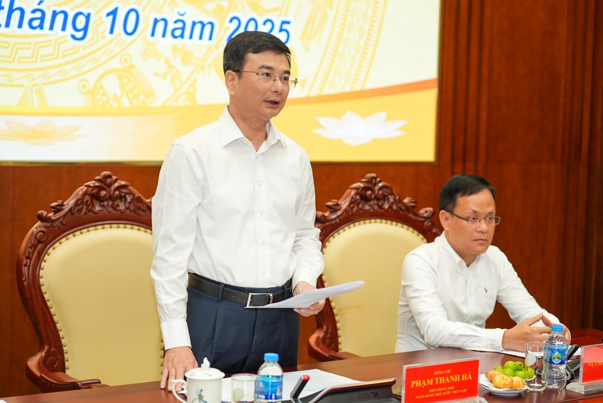 Phó Thống đốc NHNN Phạm Thanh Hà phát biểu tại Họp báo