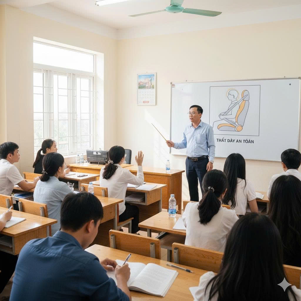 Việc giáo dục ATGT cần được mở rộng, không chỉ trong nhà trường mà cả ở môi trường làm việc và cộng đồng dân cư (Ảnh minh họa: Gemini AI)