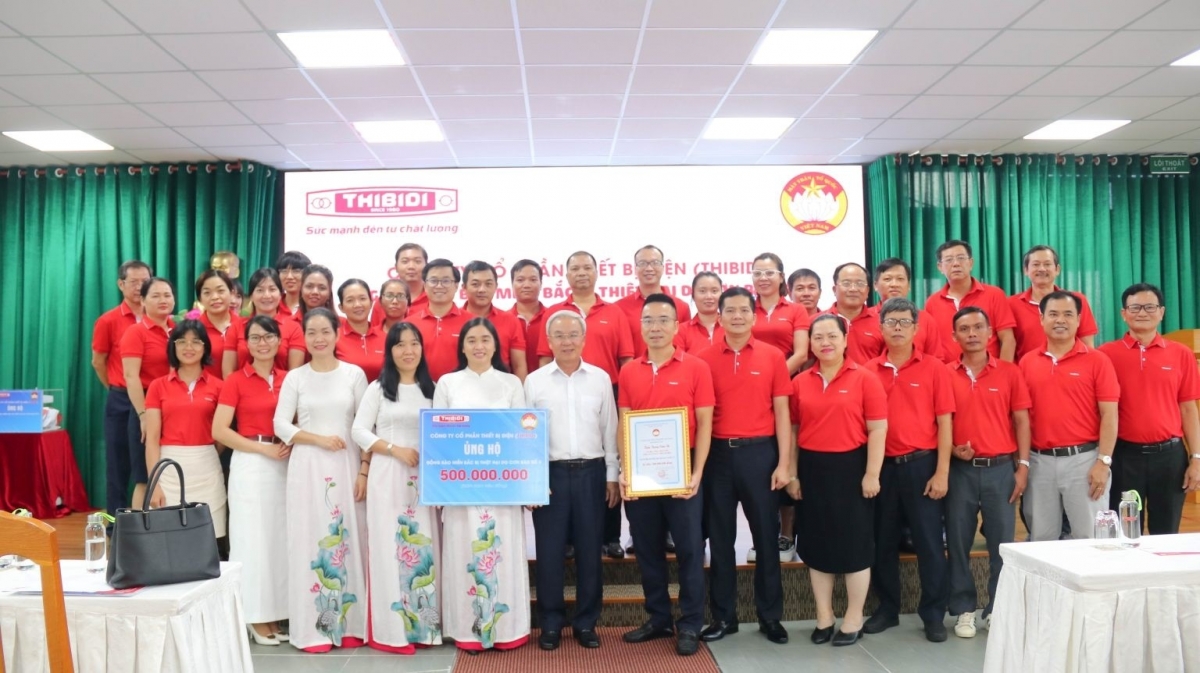 Năm 2024, THIBIDI ủng hộ đồng bào bị thiệt hại do thiên tai cơn bão số 3 (Yagi)