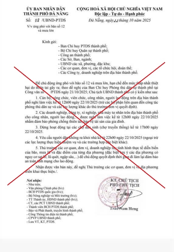 Công văn giả mạo