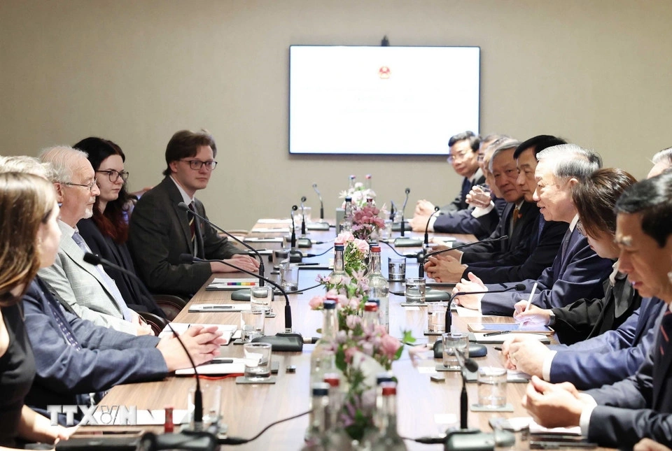 Quang cảnh cuộc tiếp. (Ảnh: TTXVN)