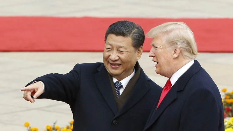Chủ tịch Trung Quốc Tập Cận Bình và Tổng thống Mỹ Donald Trump gặp gỡ tại Bắc Kinh vào năm 2017. Ảnh: Getty Images