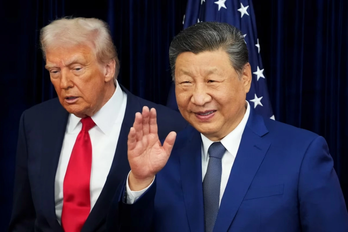 Tổng thống Mỹ Donald Trump và Chủ tịch Trung Quốc Tập Cận Bình gặp nhau tại căn cứ không quân Gimhae, ở Busan, Hàn Quốc, ngày 30/10/2025. Ảnh: Getty