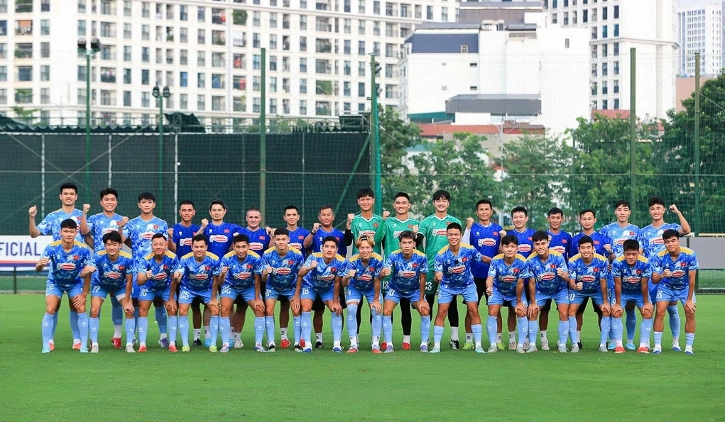 ĐT U23 Việt Nam đang hội quân song song với ĐTQG trong dịp FIFA Days tháng 10/2025. (Ảnh: VFF)