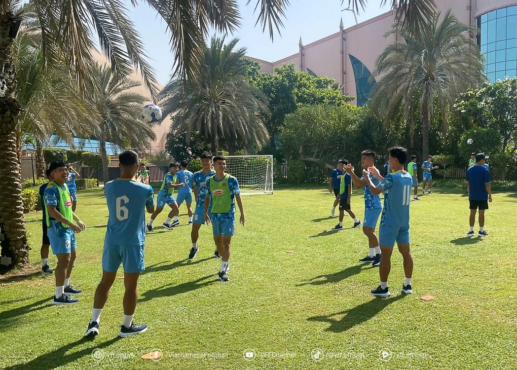 U23 Việt Nam đã tới UAE chuẩn bị cho hai trận giao hữu (Ảnh: VFF)