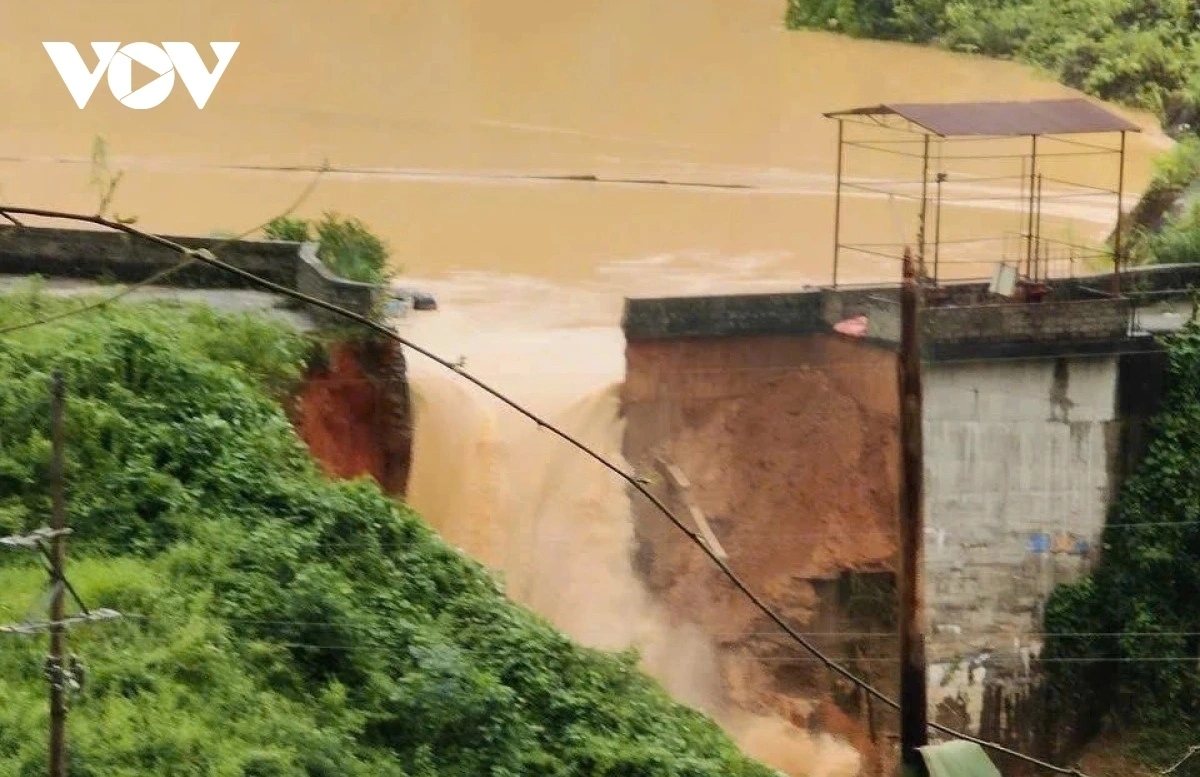 Vị trí xảy ra sự cố. (Ảnh: VOV Đông Bắc)